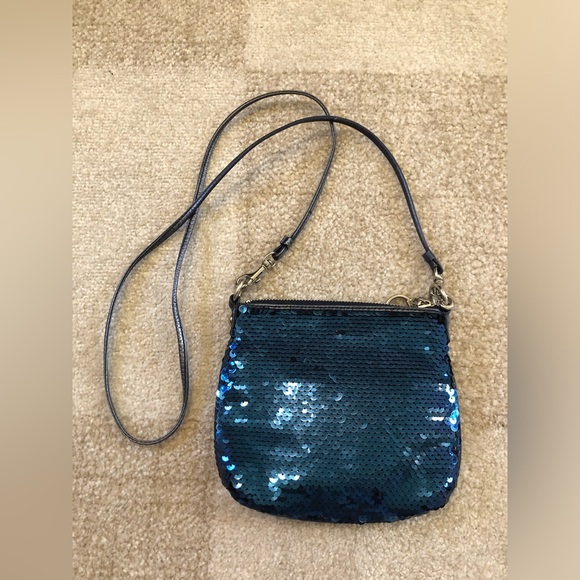 Coach blue sequin crossbody - Picture 2 of 3